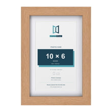 Classic Oak 12 x 8 inch picture frame with a white mount for a 10 x 6 inch photo