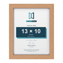 Classic Oak 14 x 11 inch picture frame with a white mount for a 13 x 10 inch photo