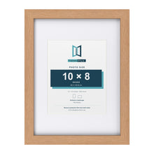 Classic Oak 16 x 12 inch picture frame with a white mount for a 10 x 8 inch photo