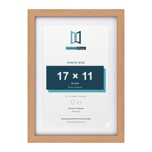 Classic Oak 20 x 14 inch picture frame with a white mount for a 17 x 11 inch photo