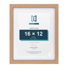 Classic Oak 20 x 16 inch picture frame with a white mount for a 16 x 12 inch photo
