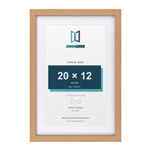 Classic Oak 24 x 16 inch picture frame with a white mount for a 20 x 12 inch photo