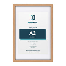 Classic Oak 30 x 20 inch picture frame with a white mount for an A2 photo