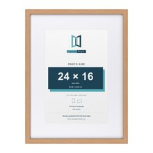 Classic Oak 32 x 24 inch picture frame with a white mount for a 24 x 16 inch photo