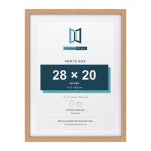 Classic Oak 32 x 24 inch picture frame with a white mount for a 28 x 20 inch photo