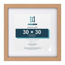 Classic Oak 40 x 40 cm picture frame with a white mount for a 30 x 30 cm photo