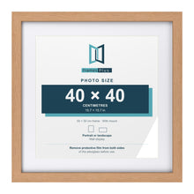 Classic Oak 50 x 50 cm picture frame with a white mount for a 40 x 40 cm photo