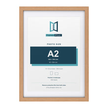 Classic Oak 70 x 50 cm picture frame with a white mount for an A2 photo