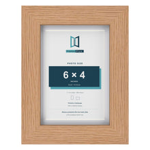 Classic Oak 7 x 5 inch picture frame with a white mount for a 6 x 4 inch photo