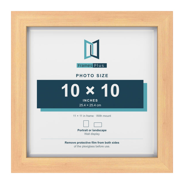 Classic Range Pine Picture, Photo & Poster Frame with White Mount — Finish and profile example