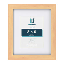 Classic Pine 12 x 10 inch picture frame with a white mount for an 8 x 6 inch photo