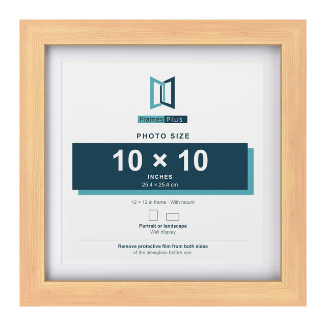 Classic Range Pine Picture, Photo & Poster Frame with White Mount — Finish and profile example