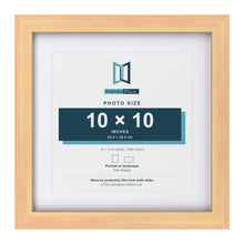 Classic Pine 13 x 13 inch picture frame with a white mount for a 10 x 10 inch photo