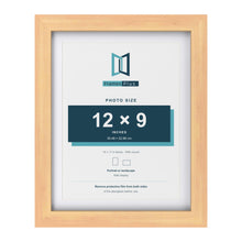 Classic Pine 14 x 11 inch picture frame with a white mount for a 12 x 9 inch photo