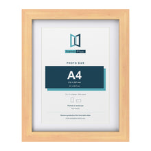 Classic Pine 14 x 11 inch picture frame with a white mount for an A4 photo