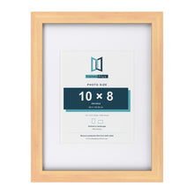 Classic Pine 16 x 12 inch picture frame with a white mount for a 10 x 8 inch photo