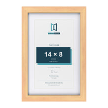 Classic Pine 17 x 11 inch picture frame with a white mount for a 14 x 8 inch photo