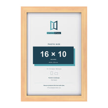 Classic Pine 18 x 12 inch picture frame with a white mount for a 16 x 10 inch photo