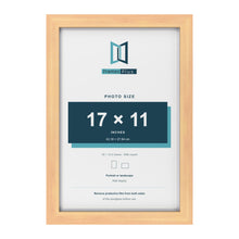 Classic Pine 18 x 12 inch picture frame with a white mount for a 17 x 11 inch photo