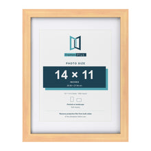 Classic Pine 18 x 14 inch picture frame with a white mount for a 14 x 11 inch photo