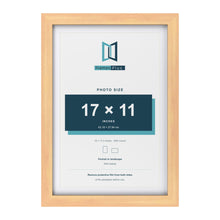 Classic Pine 19 x 13 inch picture frame with a white mount for a 17 x 11 inch photo