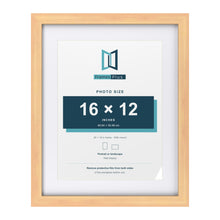Classic Pine 20 x 16 inch picture frame with a white mount for a 16 x 12 inch photo