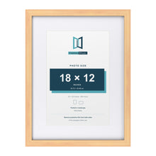 Classic Pine 24 x 18 inch picture frame with a white mount for an 18 x 12 inch photo