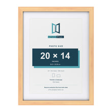 Classic Pine 24 x 18 inch picture frame with a white mount for a 20 x 14 inch photo