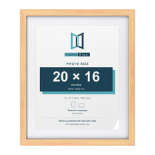 Classic Pine 24 x 20 inch picture frame with a white mount for a 20 x 16 inch photo
