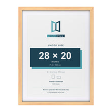 Classic Pine 32 x 24 inch picture frame with a white mount for a 28 x 20 inch photo