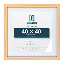 Classic Pine 50 x 50 cm picture frame with a white mount for a 40 x 40 cm photo