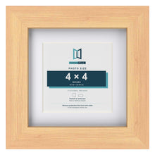 Classic Pine 6 x 6 inch picture frame with a white mount for a 4 x 4 inch photo