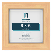 Classic Pine 7 x 7 inch picture frame with a white mount for a 6 x 6 inch photo