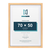 Classic Pine 80 x 60 cm picture frame with a white mount for a 70 x 50 cm photo