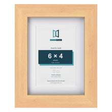 Classic Pine 8 x 6 inch picture frame with a white mount for a 6 x 4 inch photo