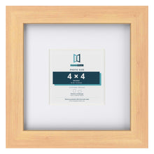 Classic Pine 8 x 8 inch picture frame with a white mount for a 4 x 4 inch photo