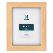 Classic Pine 9 x 7 inch picture frame with a white mount for a 6 x 4 inch photo