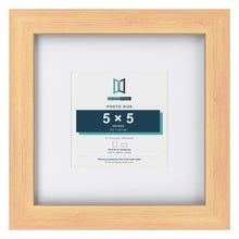 Classic Pine 9 x 9 inch picture frame with a white mount for a 5 x 5 inch photo