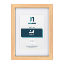 Classic Pine A3 picture frame with a white mount for an A4 photo