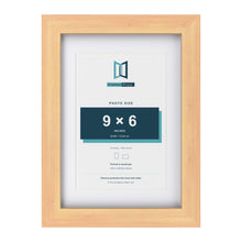 Classic Pine A4 picture frame with a white mount for a 9 x 6 inch photo