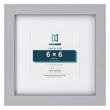 Classic Silver 10 x 10 inch picture frame with a white mount for a 6 x 6 inch photo