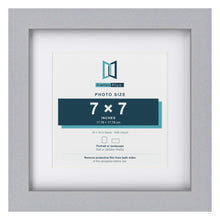Classic Silver 10 x 10 inch picture frame with a white mount for a 7 x 7 inch photo