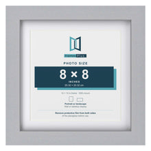 Classic Silver 10 x 10 inch picture frame with a white mount for an 8 x 8 inch photo
