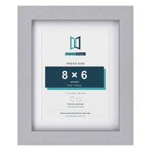 Classic Silver 10 x 8 inch picture frame with a white mount for an 8 x 6 inch photo