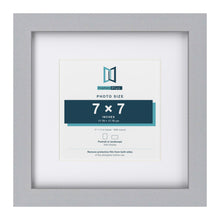 Classic Silver 11 x 11 inch picture frame with a white mount for a 7 x 7 inch photo