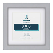 Classic Silver 11 x 11 inch picture frame with a white mount for an 8 x 8 inch photo