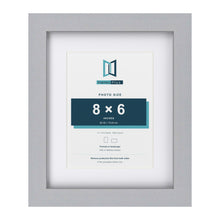 Classic Silver 11 x 9 inch picture frame with a white mount for an 8 x 6 inch photo