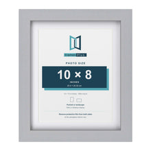 Classic Silver 12 x 10 inch picture frame with a white mount for a 10 x 8 inch photo
