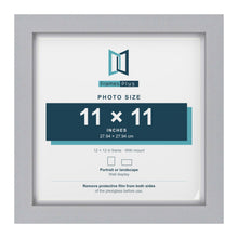 Classic Silver 12 x 12 inch picture frame with a white mount for an 11 x 11 inch photo