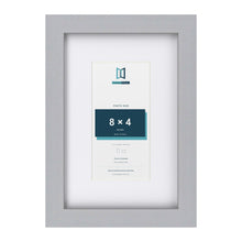 Classic Silver 12 x 8 inch picture frame with a white mount for an 8 x 4 inch photo
